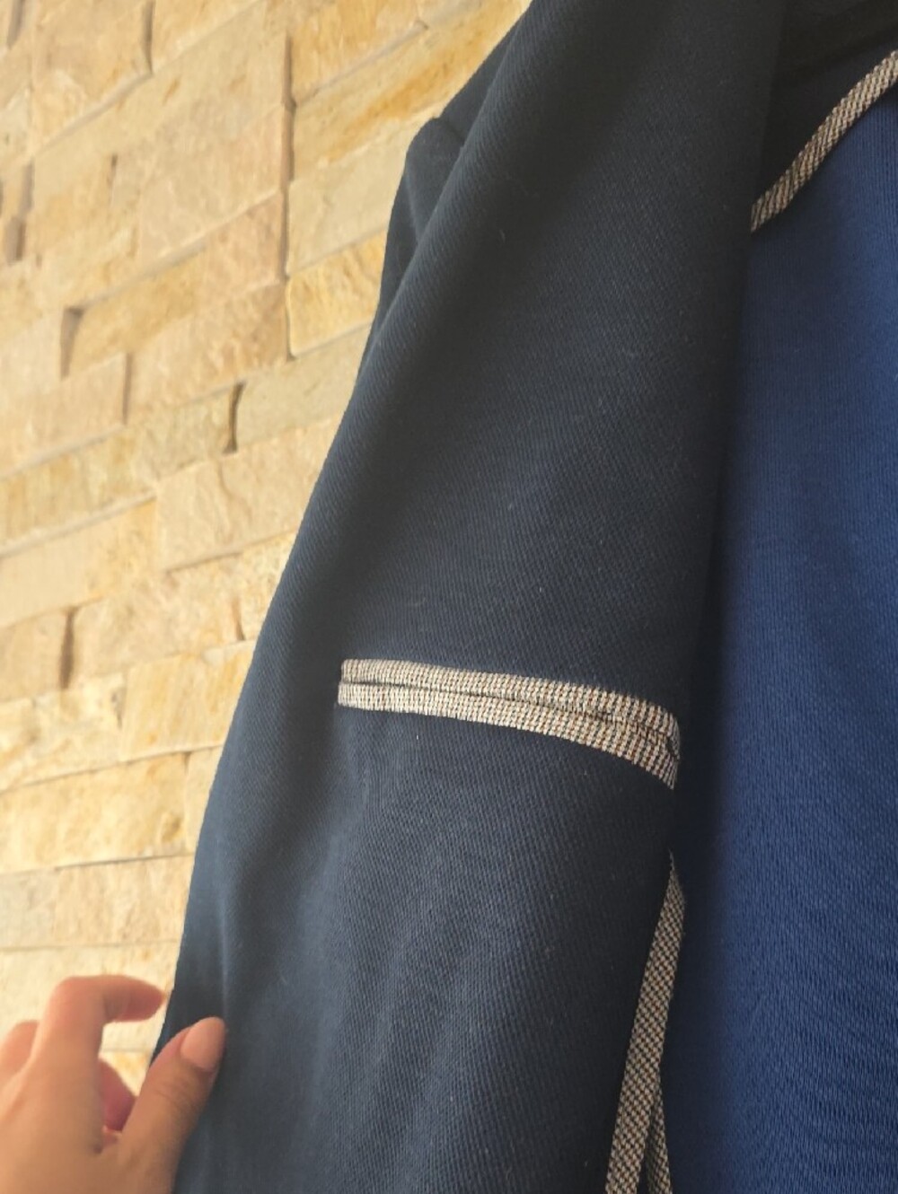 Zara Men's Navy Two-Button Blazer - Picture 7 of 7